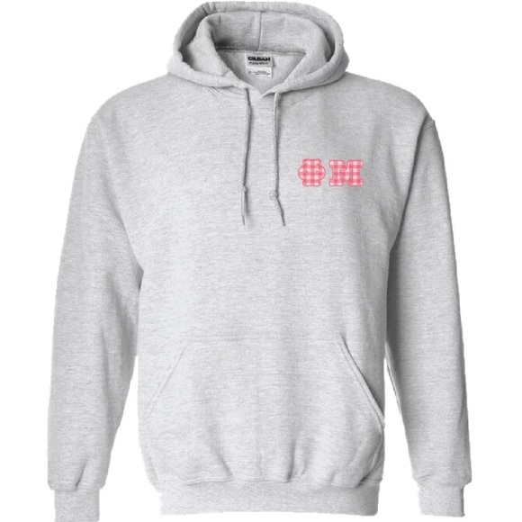 Phi Mu Plaid Teddy Sorority Hoodie - Picture 1 of 2